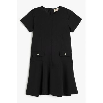 Rochie evazata cu model uni