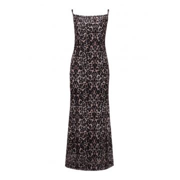 Rochie fara maneci cu imprimeu