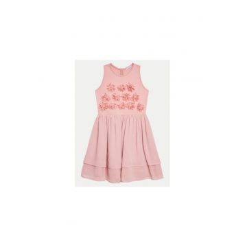 Rochie fete -  014581 - Roz - Poliester -