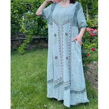 Rochie Lunga Brodata Miuta 107