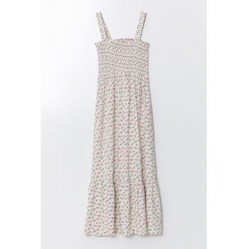 Rochie lunga cu model floral