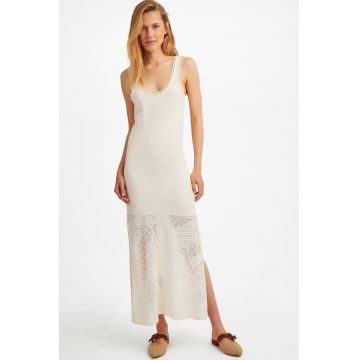 Rochie maxi cu decolteu rotund