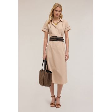 Rochie midi cu buzunare laterale