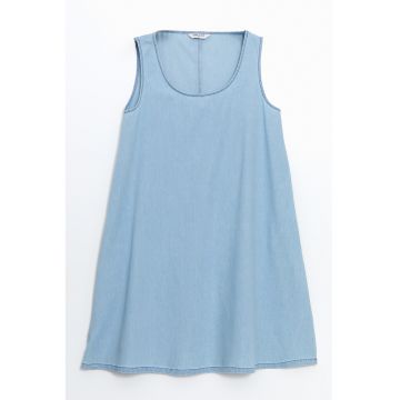 Rochie midi cu decolteu rotund