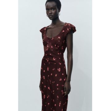 Rochie midi cu imprimeu floral