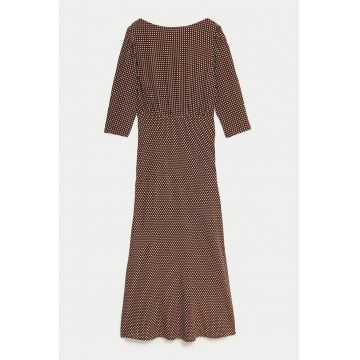 Rochie midi cu model cu buline