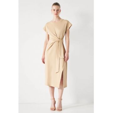 Rochie midi cu model cu nod