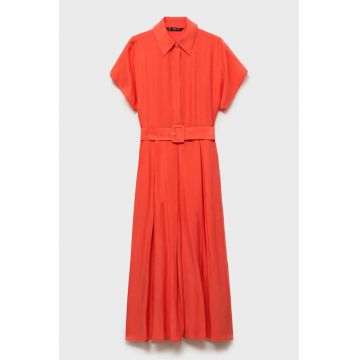 Rochie midi evazata cu curea