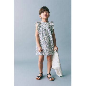 Rochie mini din amestec de in