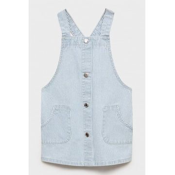 Sarafan din denim cu model in dungi