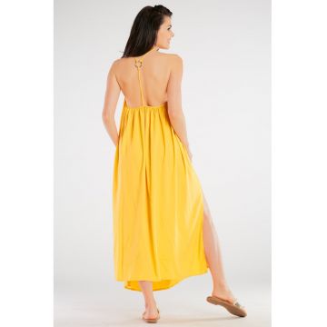 Fucsia Midi Rochie Fara maneca A428