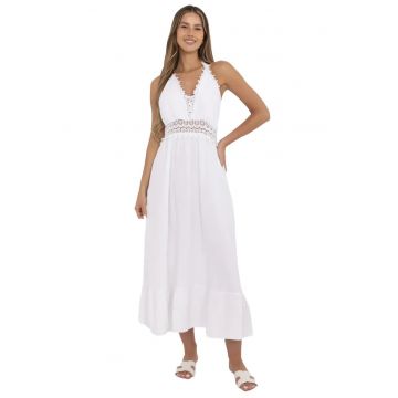 Rochie  bumbac - alb -