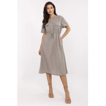 Rochie  bumbac - bej -
