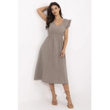 Rochie  bumbac - bej -