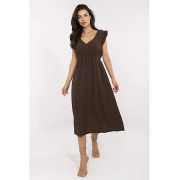 Rochie  bumbac - maro -