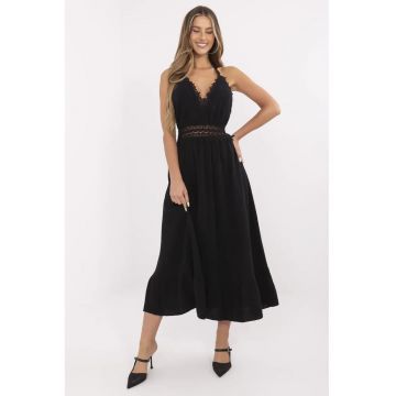 Rochie  bumbac - neagra -