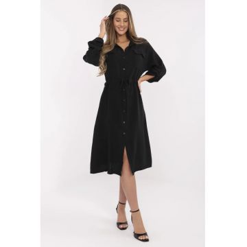 Rochie  bumbac - neagra -