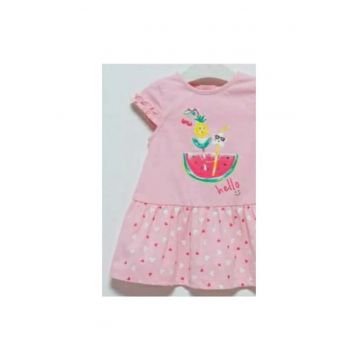 Rochie cu inimioare -  albastra - ELB7049V