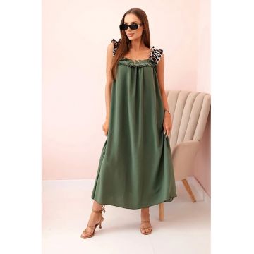 Rochie de dama cu bretele cu model leopard -