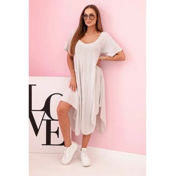 Rochie din viscoza cu croiala asimetrica -