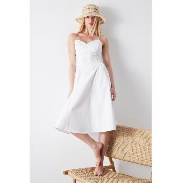 Rochie evazata de bumbac fara maneci