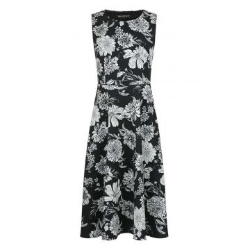 Rochie fara maneci cu imprimeu floral