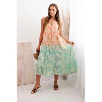 Rochie fara maneci din viscoza -