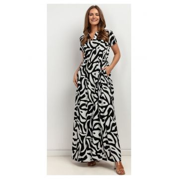 Rochie lejera din amestec de in cu buzunare -