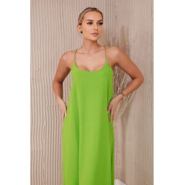 Rochie lunga cu bretele inguste -