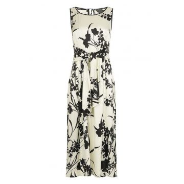 Rochie maxi cu imprimeu floral - Negru