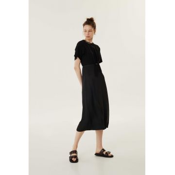 Rochie midi cu detaliu innodat