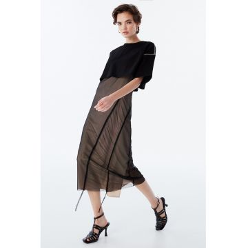 Rochie midi cu model 2 in 1