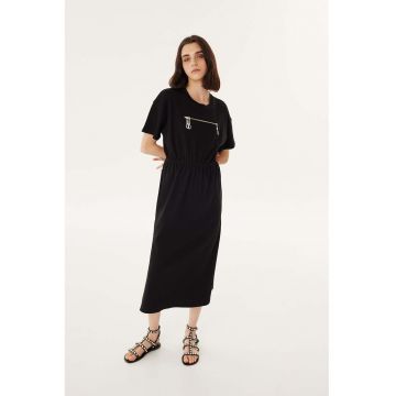 Rochie midi cu talie elastica