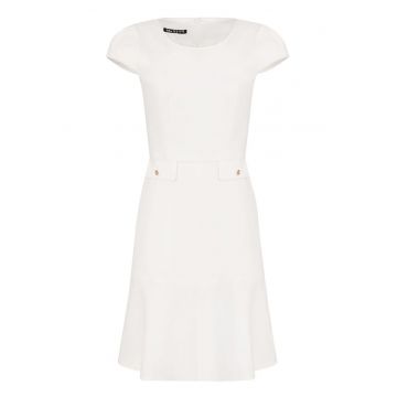 Rochie mini evazata - Alb