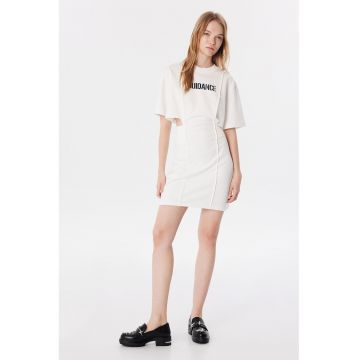 Rochie scurta cu model text