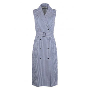 Rochie tip vesta cu imprimeu in dungi