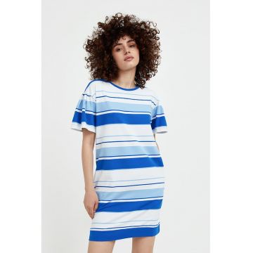 Rochie-tricou lejera cu model in dungi