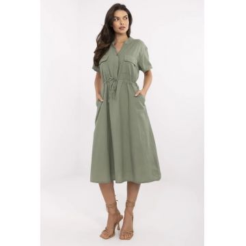 Rochie  verde - bumbac -