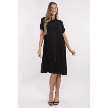 Rochie  viscoza - one size - midi - neagra