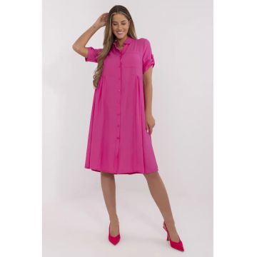 Rochie  viscoza - roz -