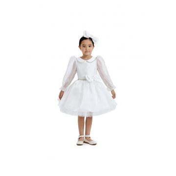 Rochita cu Tulle -  - Maneci din Voal - cu Bentita - 33071