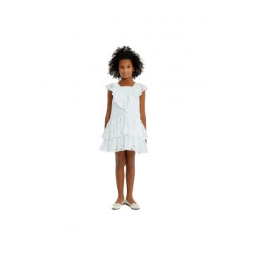 Rochita de Vara Fetite -  - Brodata - cu Volanase - 324703
