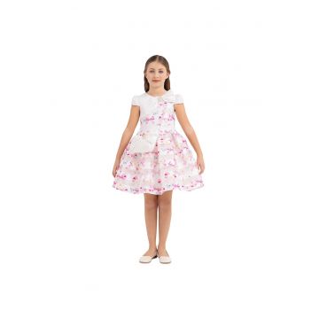 Rochita Eleganta cu Model -  cu Gentuta Asortata - 33269