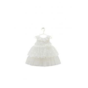 Rochita Eleganta Fetite -  cu Tulle - Bentita Asortata - ELB8238
