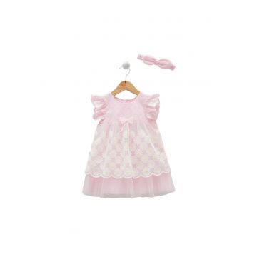 Rochita Fetite -  cu Crizanteme - JIK8152 - Roz - 98 cm