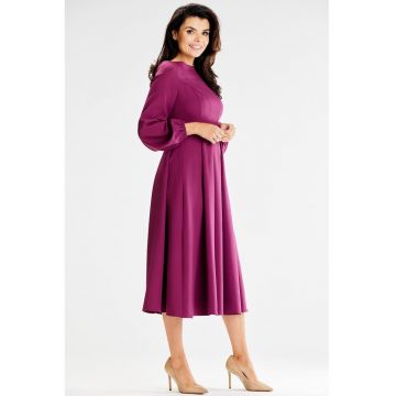 Midi Rochie Maneca lunga - Evazat A595