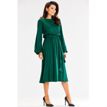 Midi Rochie Maneca lunga - Viscoza - Casual A602