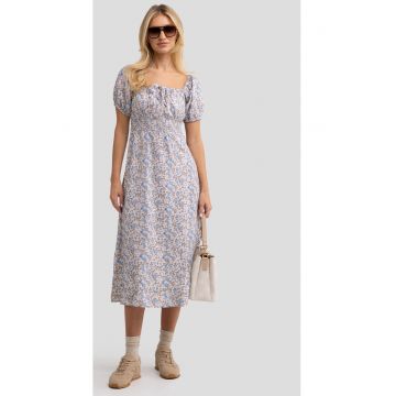 Rochie cu imprimeu floral si decolteu patrat Sotiki - Multicolor