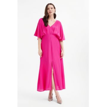 Rochie cu slit frontal si decolteu in V