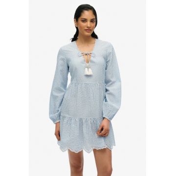 Rochie de bumbac cu mansete elastice